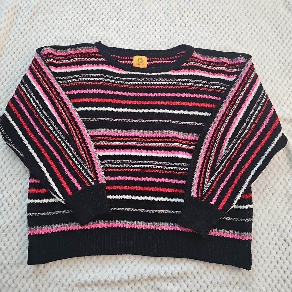 Ruby Road Long Sleeve Boat Neck Sweater Multi Color Super Soft Size Small